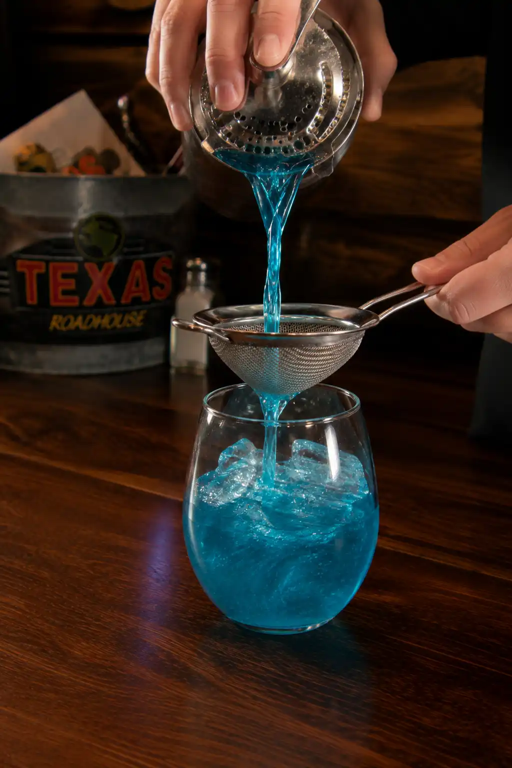 Blue tropical cocktail